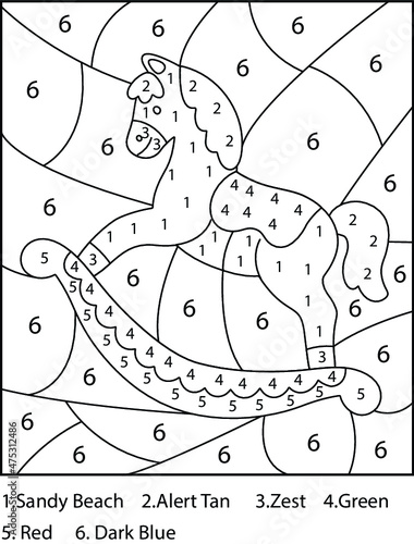 Christmas Color By Number | Colour By Number for Kids and Teens | Coloring Page