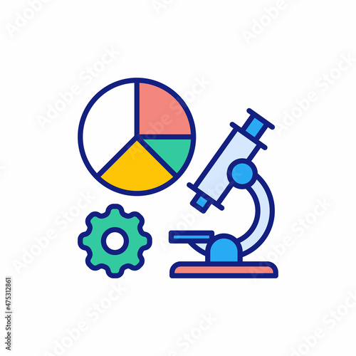 Market Research icon in vector. Logotype