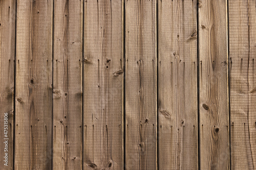 茶色い天然木の古い壁