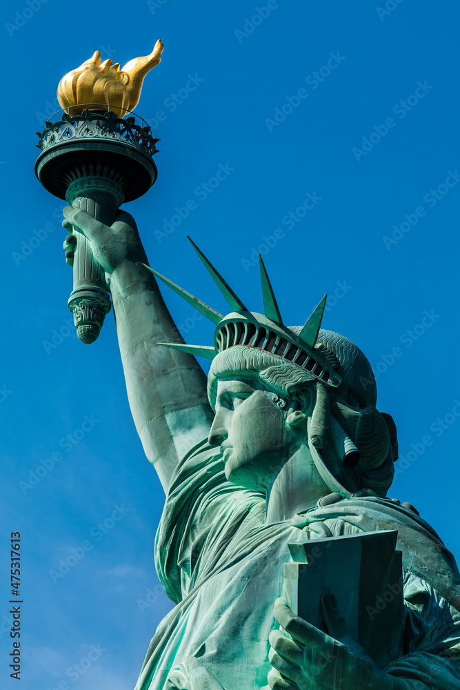 Fototapeta premium The iconic architecture of the Statue of Liberty in New York, USA.