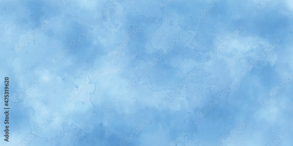 Abstract watercolor blue sky texture as background. 