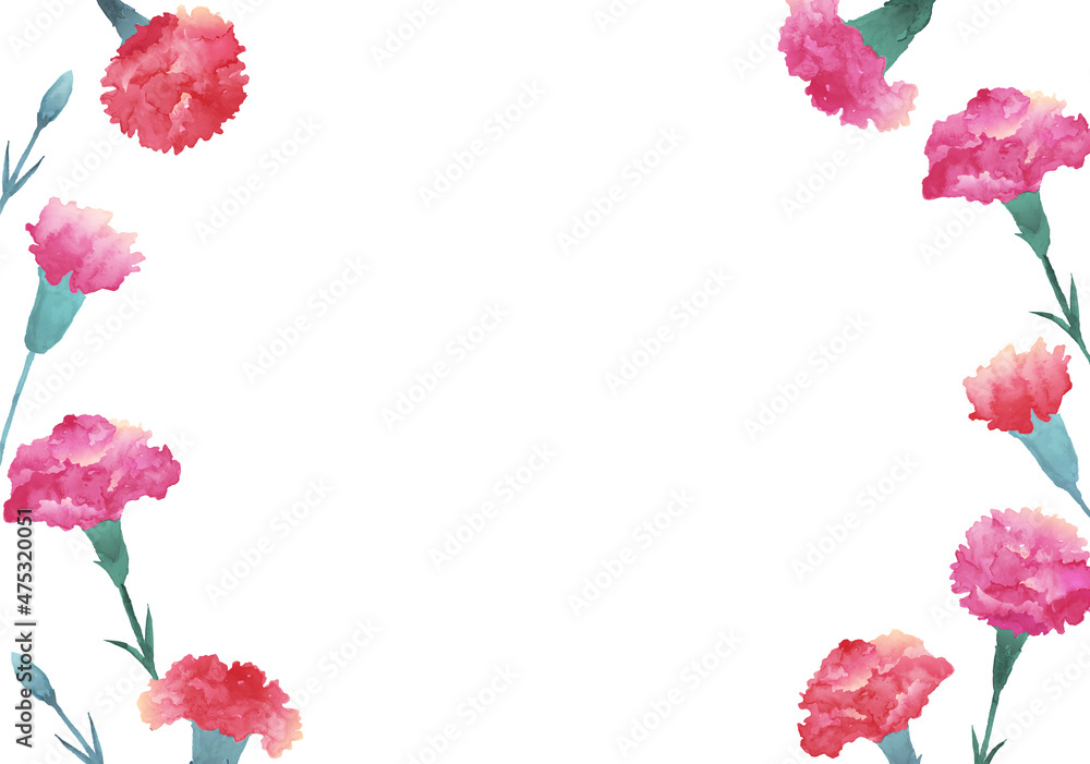 母の日のカーネーションのベクターイラスト背景