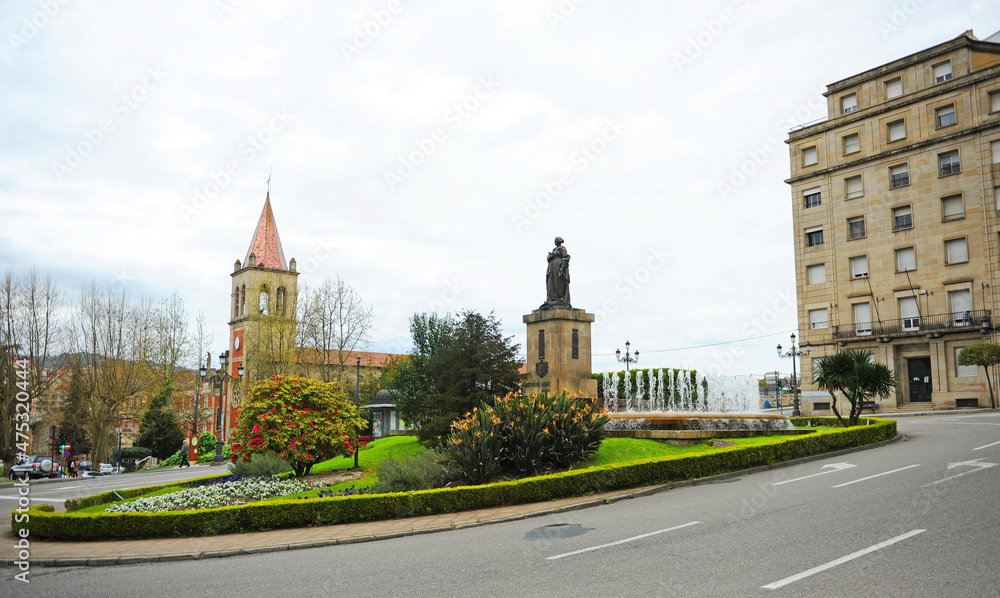 Square of Concepcion Arenal (Plaza Concepcion Arenal) in Ourense Orense, Galicia, Spain 