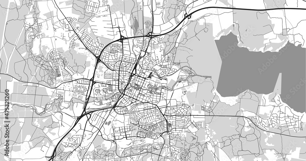 Obraz premium Urban vector city map of Orebro, Sweden, Europe