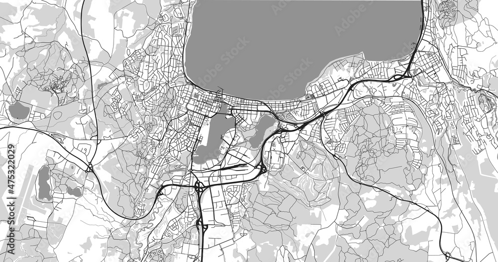 Obraz premium Urban vector city map of Jokoping, Sweden, Europe