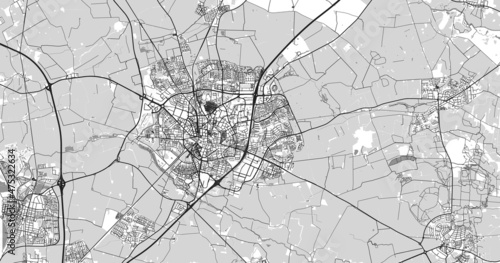 Urban vector city map of Lund, Sweden, Europe