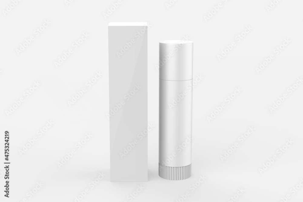 cosmetic Lip Balm Tube Mockup isolate on white background. 3d illustration cosmetic Lip Balm Tube Mockup isolate on white background. 3d illustration