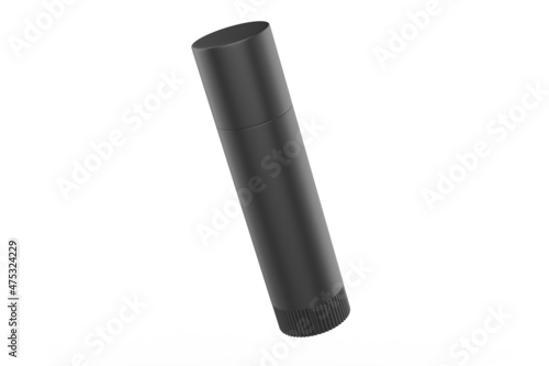 cosmetic Lip Balm Tube Mockup isolate on white background. 3d illustration