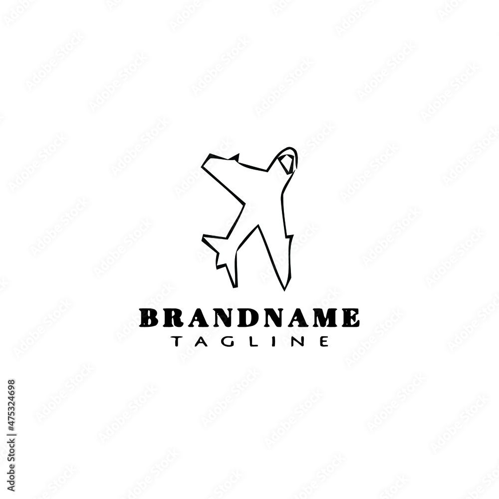 airplane logo cartoon icon design template vector illustration airplane logo cartoon icon design template vector illustration