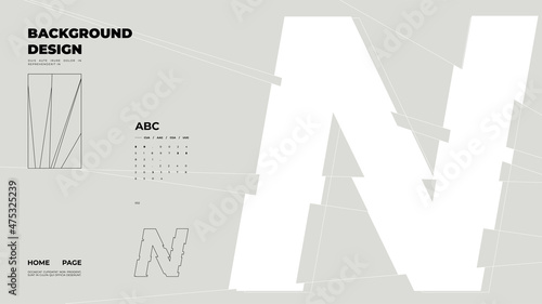 Abstract homepage background. Minimal illustration. Chopped, cut, glitch, broken type, lite composition.
