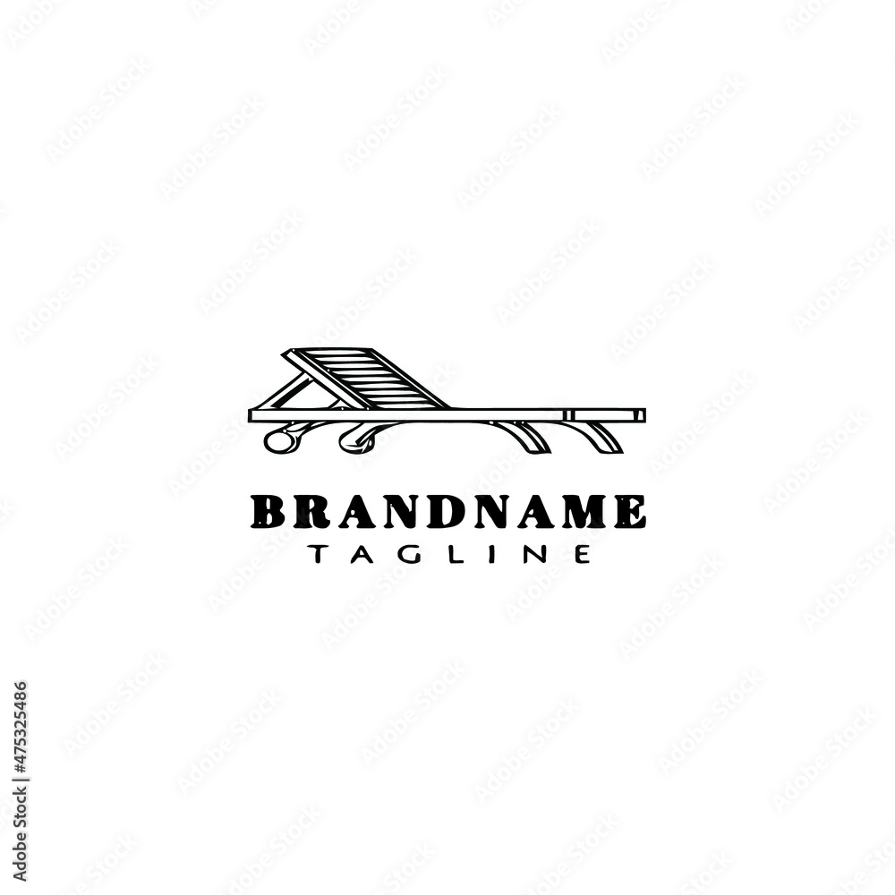 deck chair logo cartoon icon design template black isolated vector illustration deck chair logo cartoon icon design template black isolated vector illustration