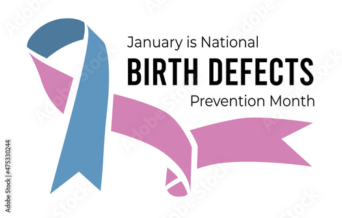 National Birth Defects Prevention Month. Vector illustration on white