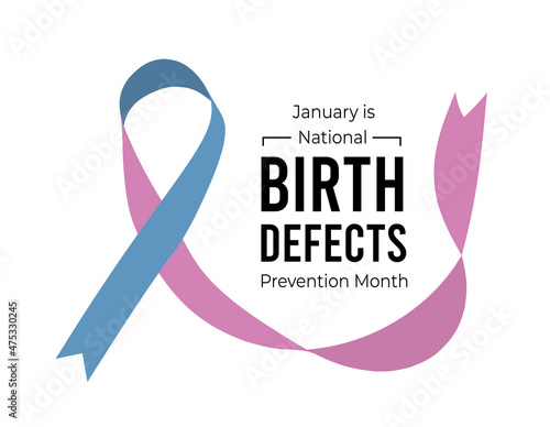 National Birth Defects Prevention Month. Vector illustration on white