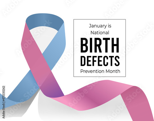 National Birth Defects Prevention Month. Vector illustration on white