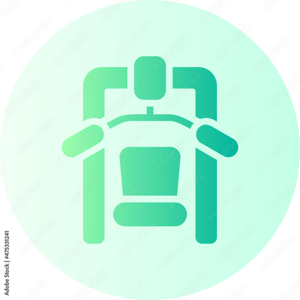 gym machine gradient icon gym machine gradient icon