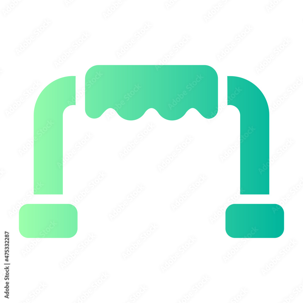 push up bar gradient icon push up bar gradient icon