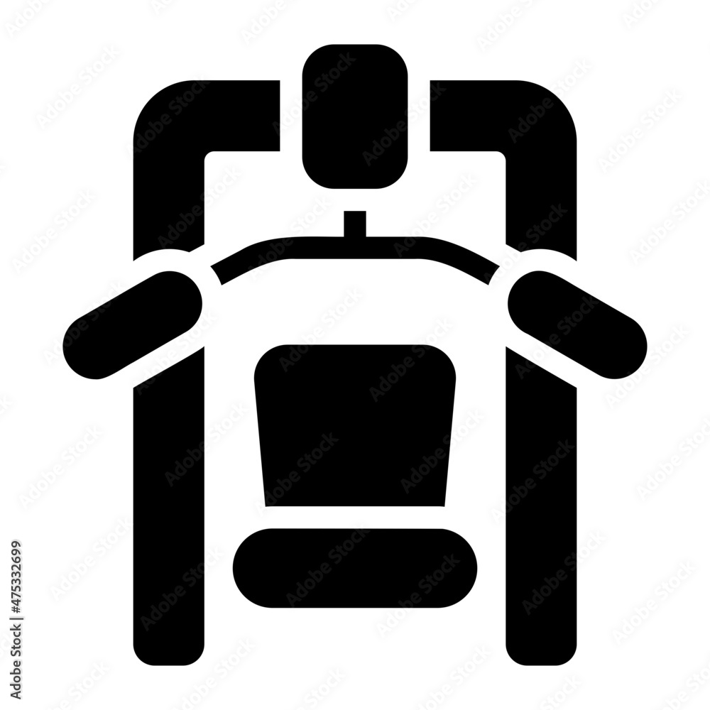 gym machine glyph icon gym machine glyph icon