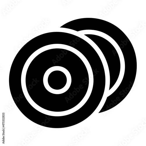 weight plates glyph icon