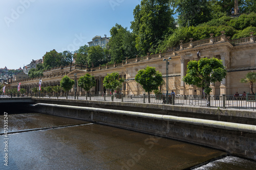 Karlovy Vary, Czech Republic, June 2019 - view of the Mill Colonnade  photo