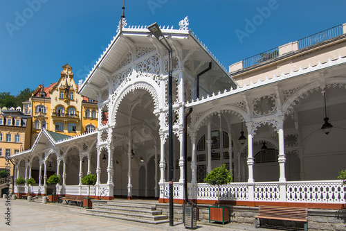 Photography Karlovy Vary, Czech Republic, June 2019 -View of the Beautiful Market Colonnade