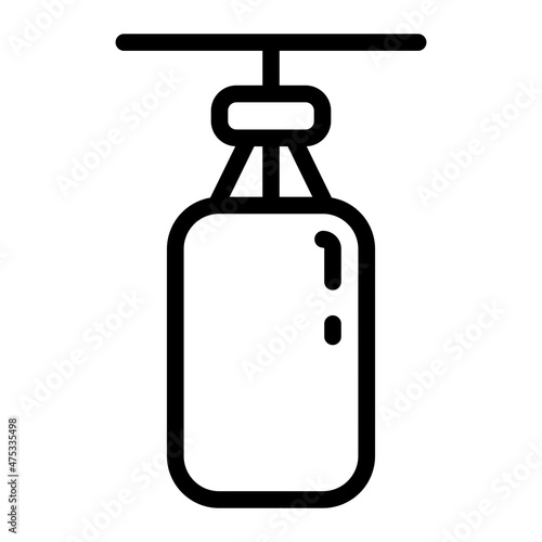 punching bag line icon