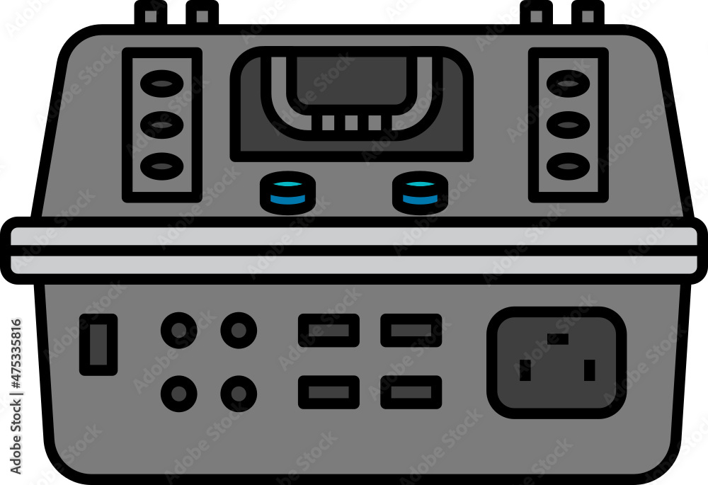 Power Box Icon. Camping concept icon style Power Box Icon. Camping concept icon style