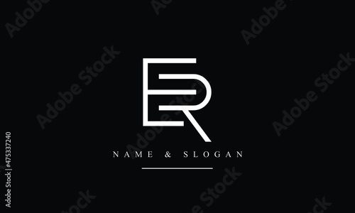 Valokuva RE, ER, R, E abstract letters logo monogram
