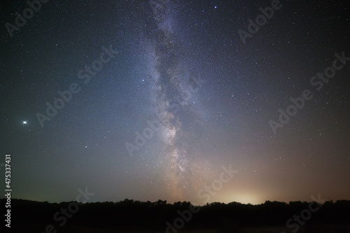 Light pollution in the sky makes it difficult to observe the stars, Jupiter and the Milky Way.