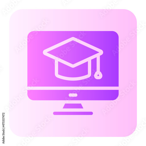 online course gradient icon photo