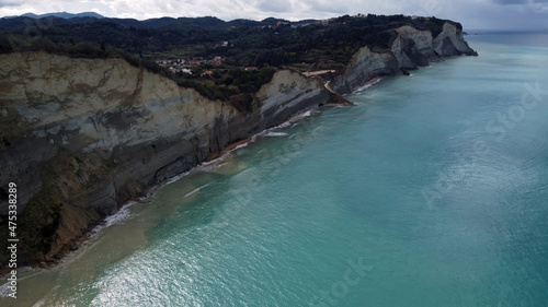 View from the air of a cliff