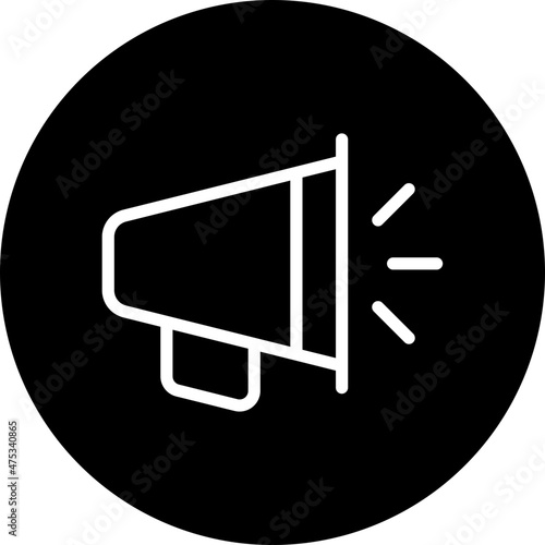 megaphone glyph icon