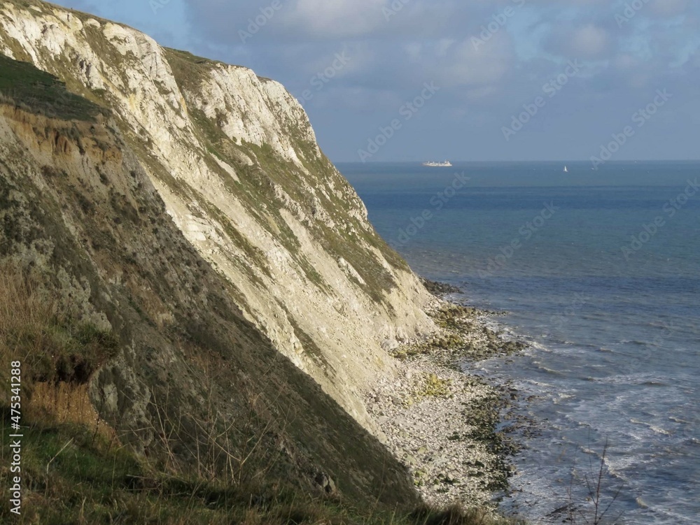 Cliffs at Yaverland Beach Isle of Wight Hampshire England