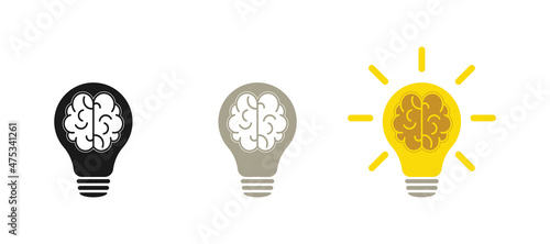 Lamp and brains - innovative lamps, ideas of the mind. Web design.