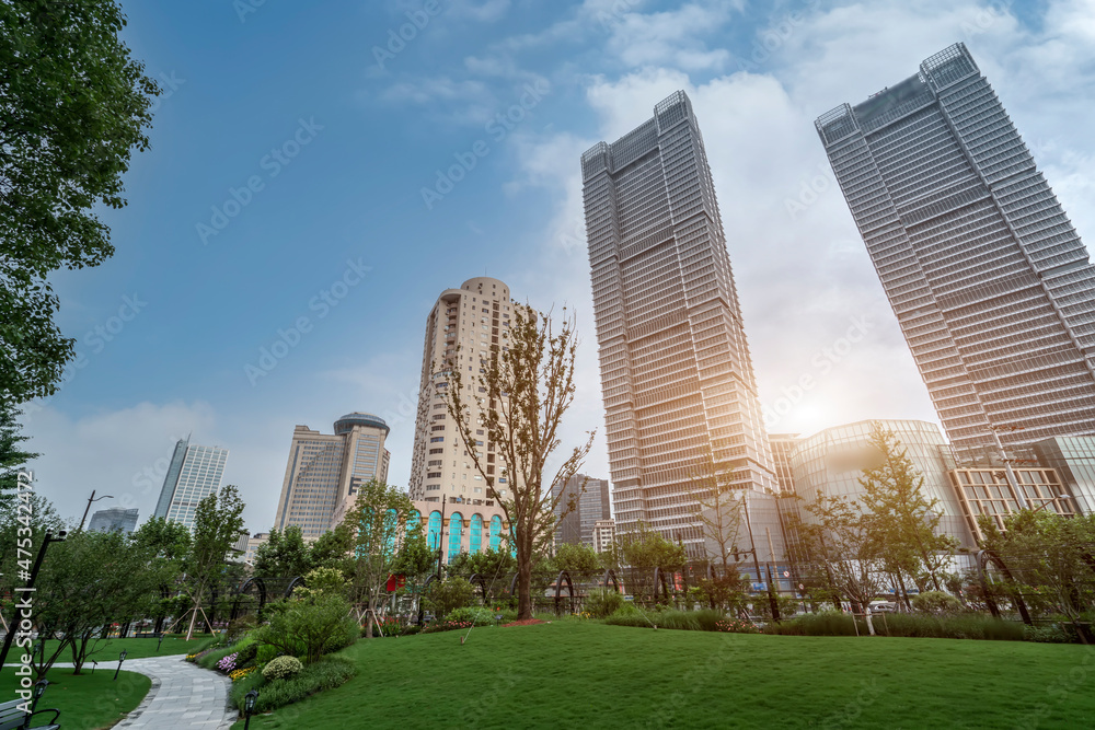 park in  lujiazui financial center, Shanghai, China