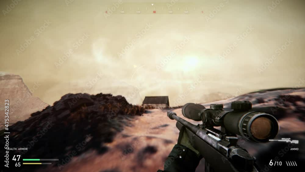 Game play of the desert mission in the newest action computer game ...