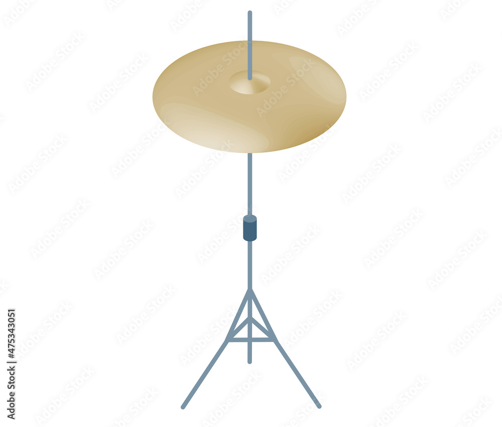 Musical instrument hi hat isometric, 3D rendering. Musical instrument hi hat isometric, 3D rendering.