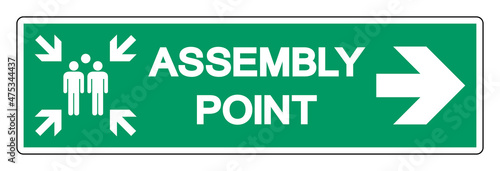 Assembly Point Symbol Sign, Vector Illustration, Isolated On White Background Label .EPS10