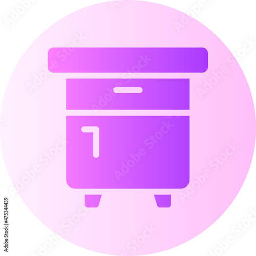bedside table gradient icon