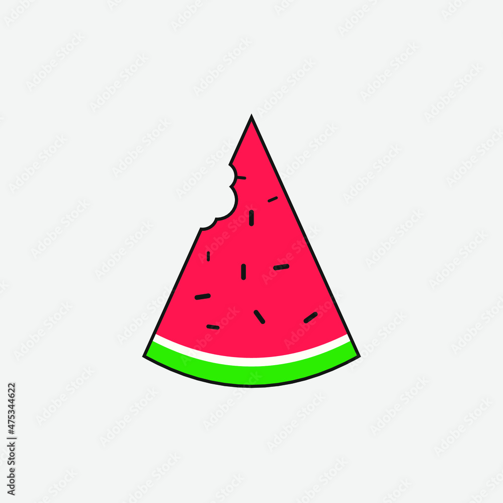 illustration of watermelon with drops illustration of watermelon with drops