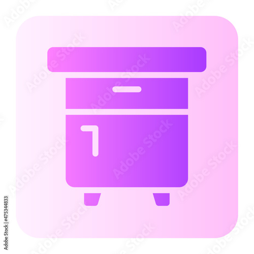 bedside table gradient icon