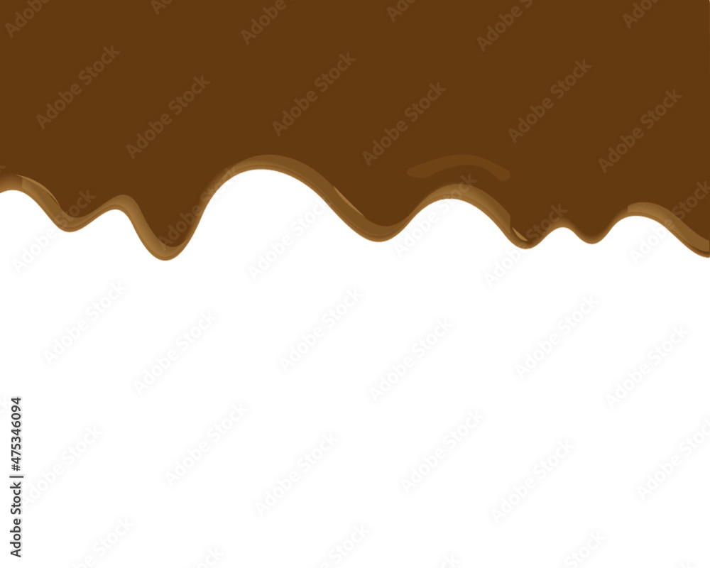 Dripping chocolate isolated on a white background Dripping chocolate isolated on a white background
