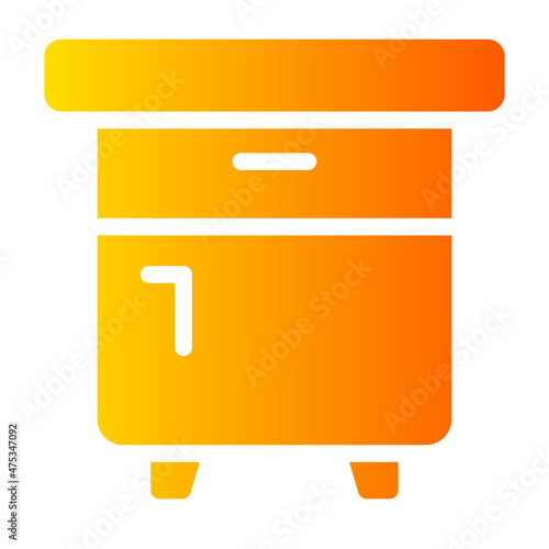 bedside table gradient icon