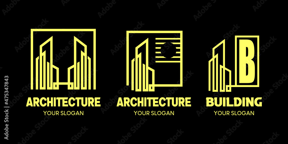 building construction logo design template. building logo collection. Luxury line logotype design. vector illustration building construction logo design template. building logo collection. Luxury line logotype design. vector illustration