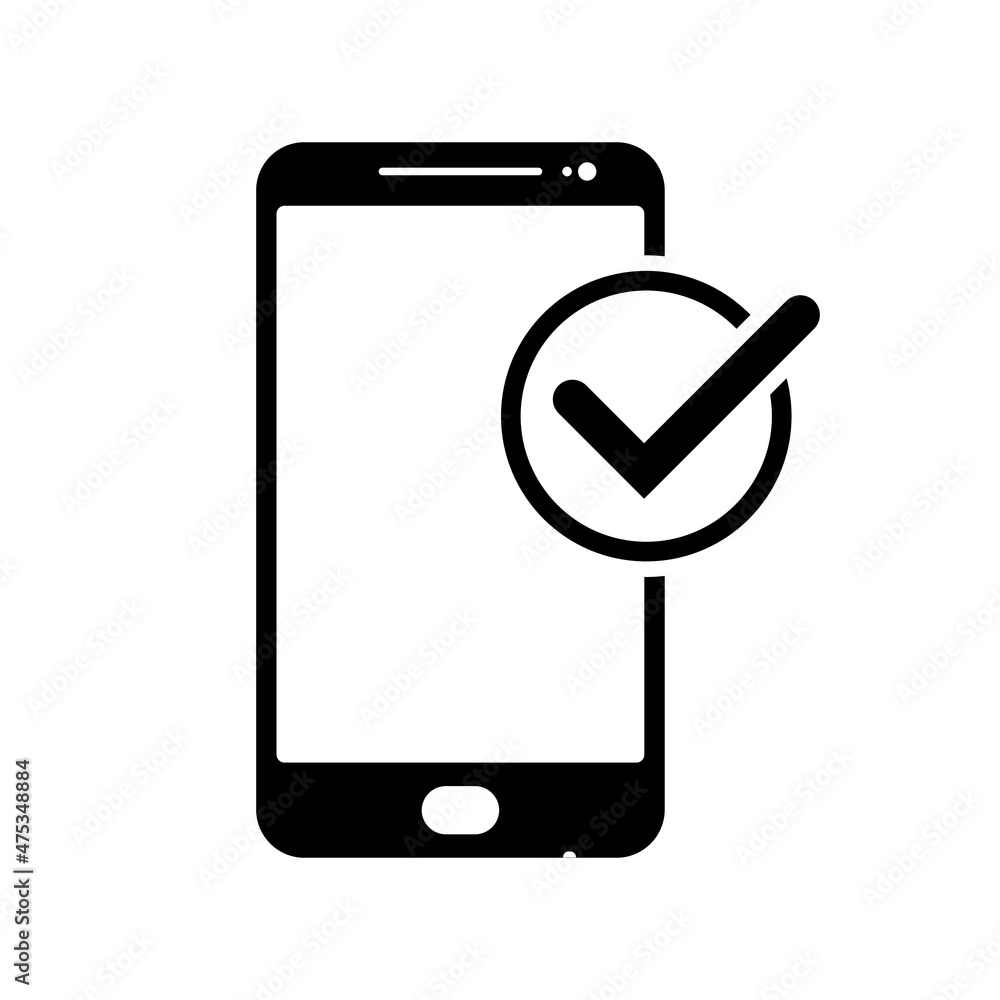 Device Verified black vector icon. Device Verified black vector icon.