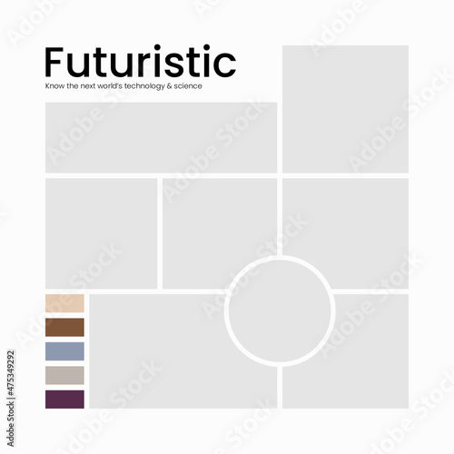 Futuristic world mood board