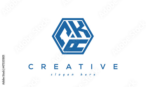 CKA creative polygon three letter logo design victor photo
