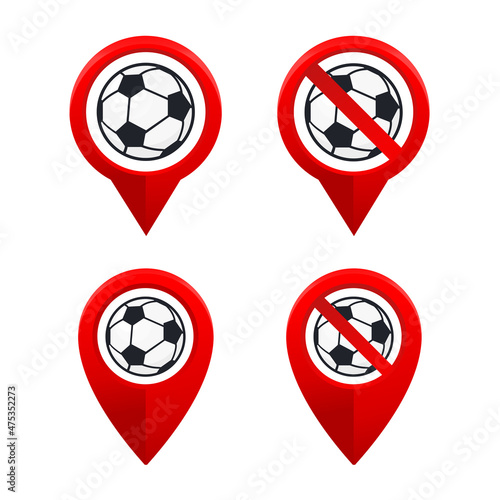 Free Download Soccer football map pin point icon. Illustration vector. - GFXLoad