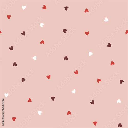 Hearts seamless pattern, lovely romantic background, great for Valentine's Day.