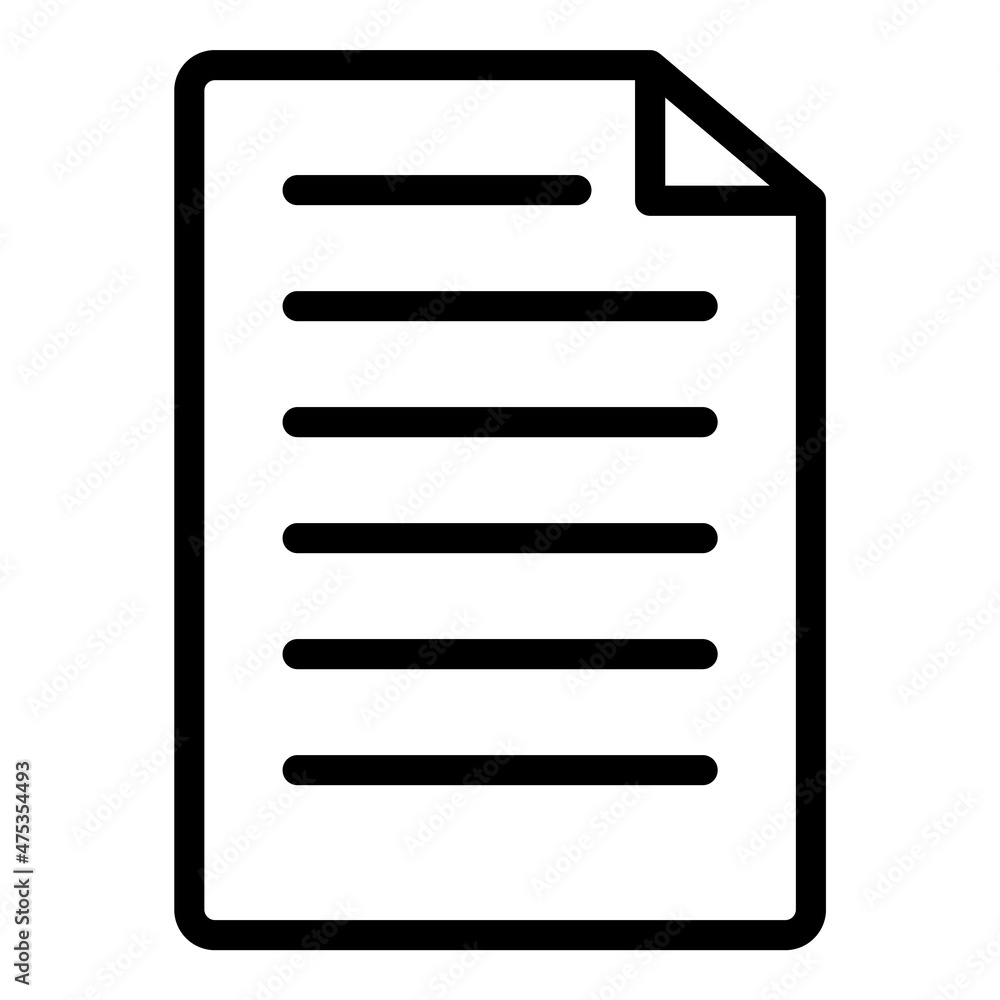 Document Flat Icon Isolated On White Background Document Flat Icon Isolated On White Background