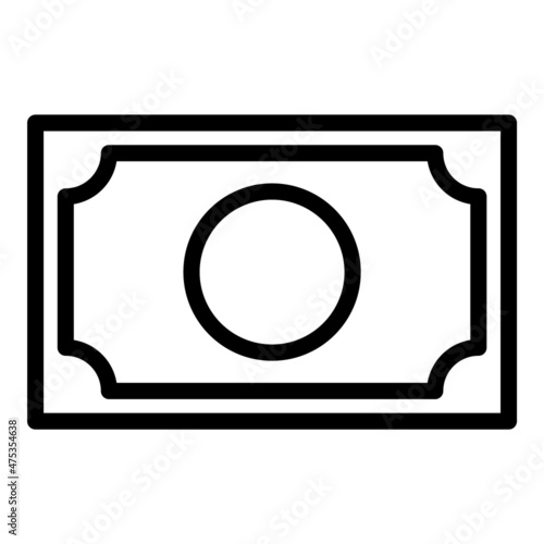Dollar Banknotes Flat Icon Isolated On White Background